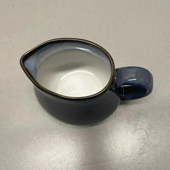 Sango Concepts Blue With White Interior Creamer Pitcher With Handle - Picture 2 of 3